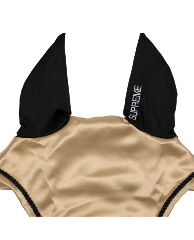 Cuffietta satinata con orecchie elasticizzate Cuffietta satinata con orecchie elasticizzate