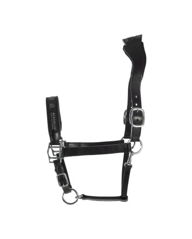 LEATHER HALTER W/ERGONOMIC POLLGUARD - CALFSKIN LINING