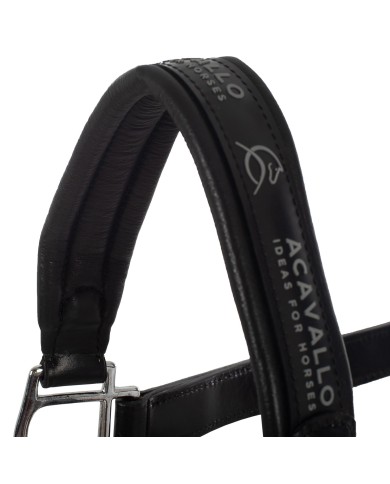 LEATHER HALTER W/ERGONOMIC POLLGUARD - CALFSKIN LINING