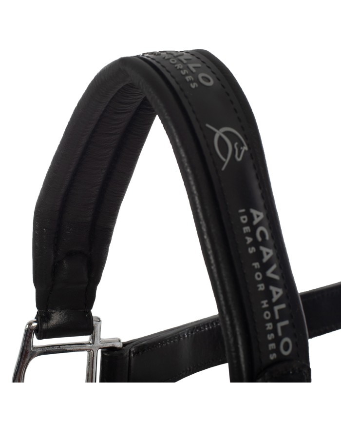 LEATHER HALTER W/ERGONOMIC POLLGUARD - CALFSKIN LINING