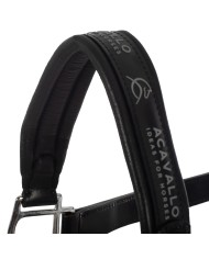 LEATHER HALTER W/ERGONOMIC POLLGUARD - CALFSKIN LINING