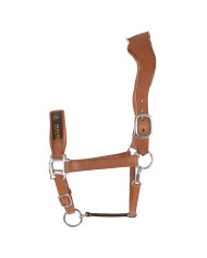 LEATHER HALTER W/ERGONOMIC POLLGUARD - CALFSKIN LINING