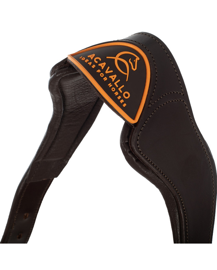 LEATHER HALTER W/ERGONOMIC POLLGUARD - CALFSKIN LINING