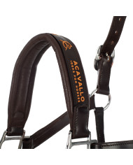 LEATHER HALTER W/ERGONOMIC POLLGUARD - CALFSKIN LINING