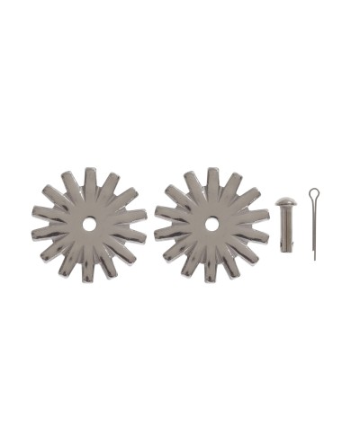 COPPIA ROTELLE SPERONI C/RIVETTI