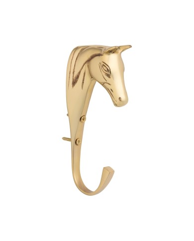 SOLID BRASS HORSE HEAD HOOK