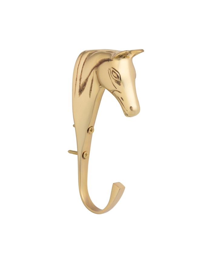 SOLID BRASS HORSE HEAD HOOK