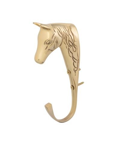 SOLID BRASS HORSE HEAD HOOK