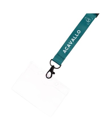 ACAVALLO LOGOED LANYARD BADGE HOLDER
