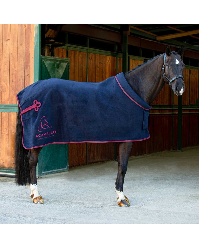 ACAVALLO FLEECE RUG (800 gr) WITH ROUND PADDED SOFT COLLAR