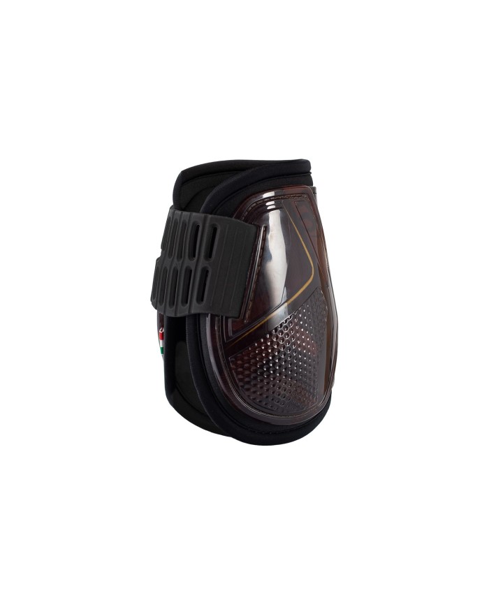 SERIGRAPHED OPERA FETLOCK BOOT WITH ELASTICATED STUD FASTENING GEL LINED