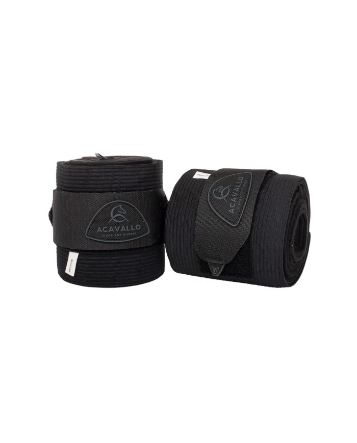ACAVALLO ELASTIC + FLEECE BANDAGES - SET OF 2 PCS