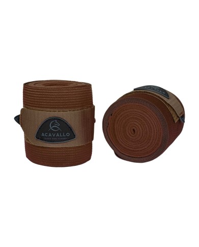 ACAVALLO ELASTIC + FLEECE BANDAGES - SET OF 2 PCS