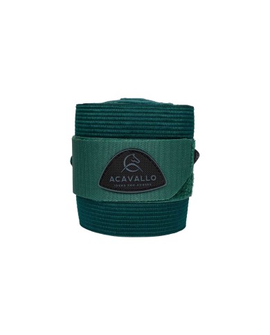 ACAVALLO ELASTIC + FLEECE BANDAGES - SET OF 2 PCS