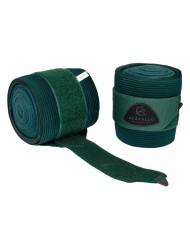 ACAVALLO ELASTIC + FLEECE BANDAGES - SET OF 2 PCS