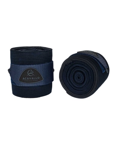 ACAVALLO ELASTIC + FLEECE BANDAGES - SET OF 2 PCS