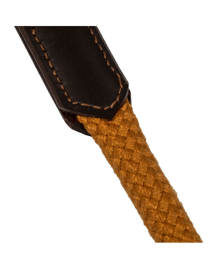 SOFT LEATHER DRAW REINS W/ROUND NYLON ROPE
