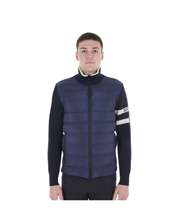 MEN S NYLON + KNIT FULL ZIP HIBRYD JACKET