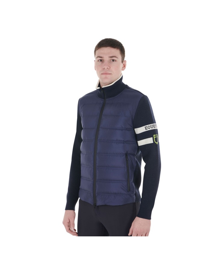 MEN S NYLON + KNIT FULL ZIP HIBRYD JACKET