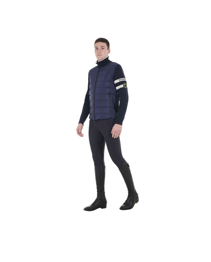 MEN S NYLON + KNIT FULL ZIP HIBRYD JACKET