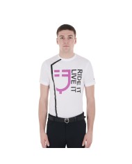 MEN S PURPLE LOGO COTTON T-SHIRT