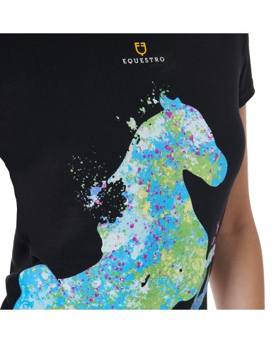 WOMEN S SHINY HORSE COTTON T-SHIRT