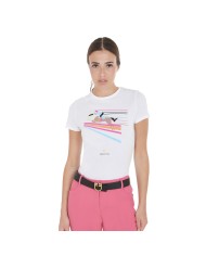 WOMEN S JUMPING HORSE COTTON T-SHIRT
