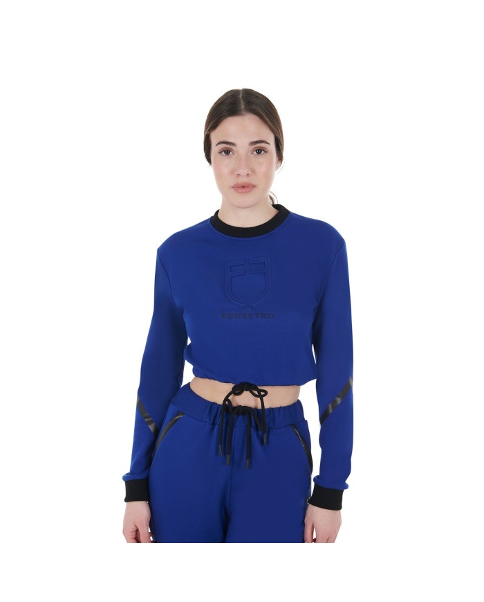 WOMEN S CROPPED ROUNDNECK SWEATSHIRT