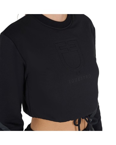 WOMEN S CROPPED ROUNDNECK SWEATSHIRT