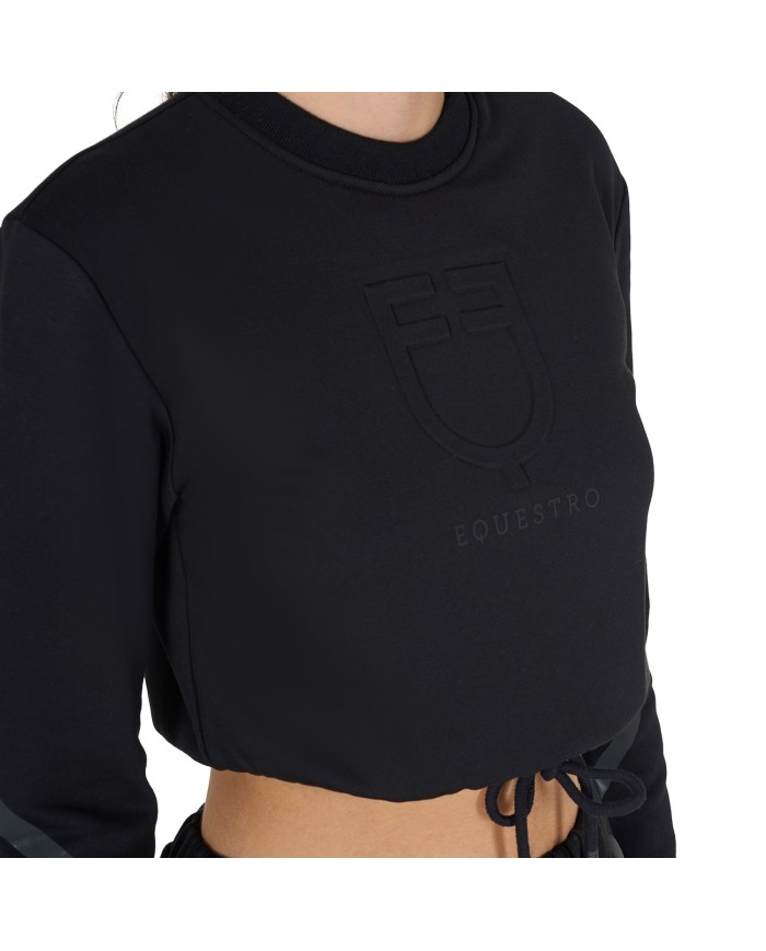 WOMEN S CROPPED ROUNDNECK SWEATSHIRT