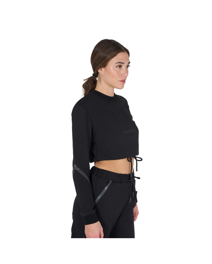 WOMEN S CROPPED ROUNDNECK SWEATSHIRT