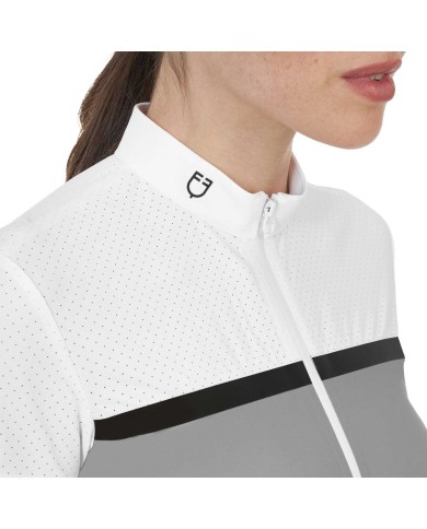 WOMEN S COMPETITION RIDERTECHNOLOGY POLO SHIRT SS WITH ZIP