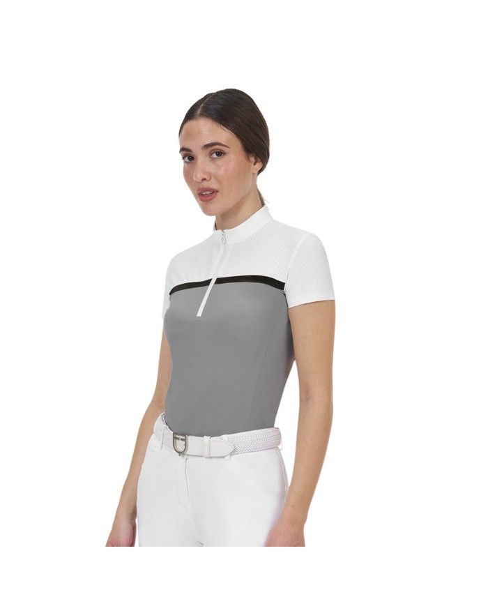 WOMEN S COMPETITION RIDERTECHNOLOGY POLO SHIRT SS WITH ZIP