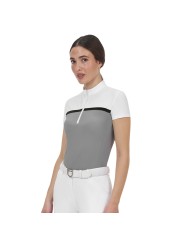 WOMEN S COMPETITION RIDERTECHNOLOGY POLO SHIRT SS WITH ZIP