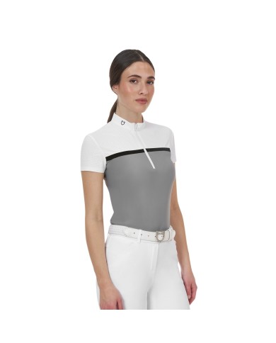WOMEN S COMPETITION RIDERTECHNOLOGY POLO SHIRT SS WITH ZIP