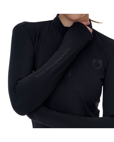 WOMEN S TRAINING RIDERTECHNOLOGY POLO SHIRT LS WITH ZIP