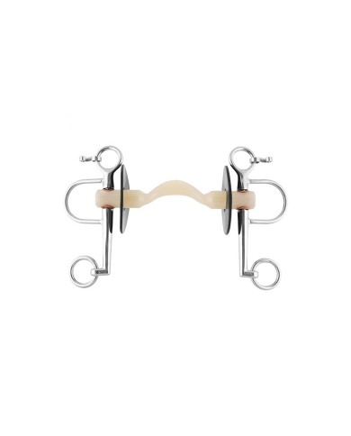NATHE PELHAM 20MM W.SOFT MULLEN MOUTH W.PORT AND SHORT CHEEKS