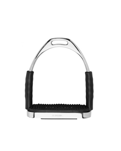 HS SYSTEM-4 STIRRUPS, ST.ST. WITH BLACK PAD 4.1/4