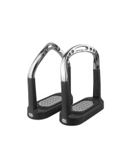 FLEXCITE GRIP STIRRUPS, ST.ST. W.RUBB./METAL GRIP PAD 4.3/4