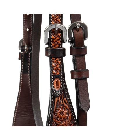 FLORAL BROW WESTERN BRIDLE