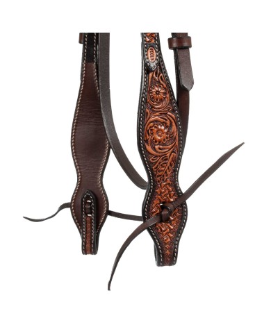 FLORAL BROW WESTERN BRIDLE