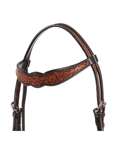 FLORAL BROW WESTERN BRIDLE