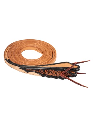 DARK FLORAL WESTERN REINS