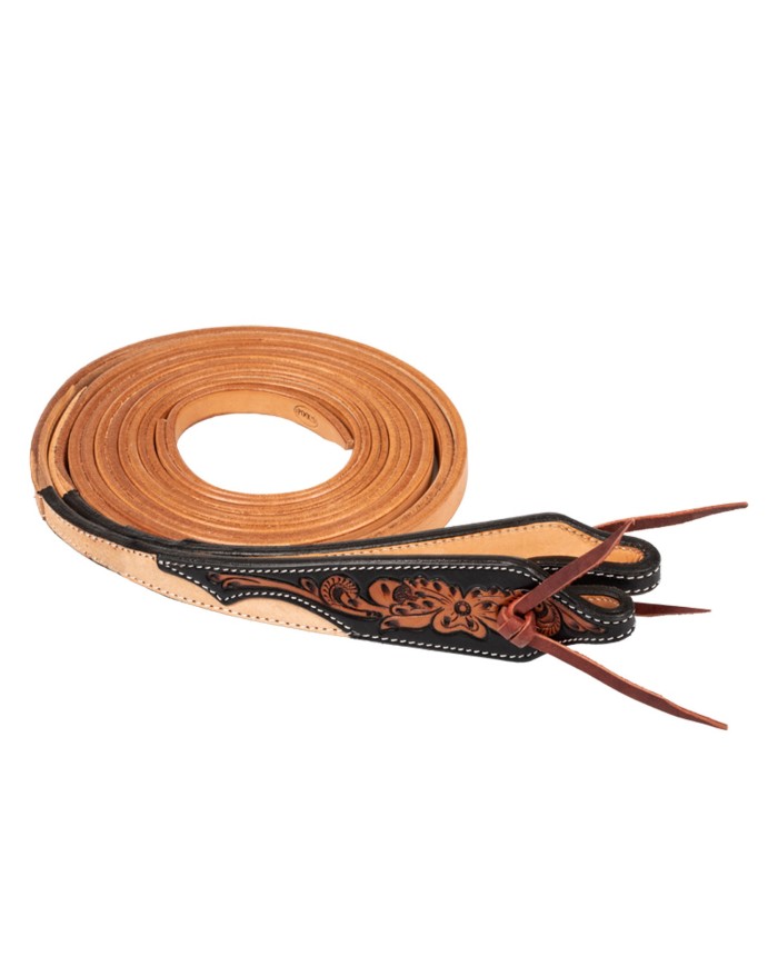 DARK FLORAL WESTERN REINS