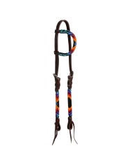 SERAPE BEADED OILED WESTERN ONE EAR BRIDLE