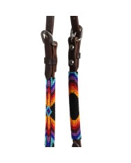 SERAPE BEADED OILED WESTERN ONE EAR BRIDLE