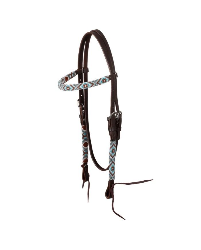DIAMONDS BEADED OILED WESTERN BRIDLE