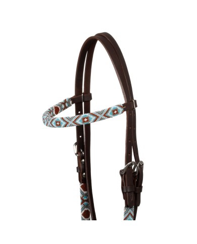 DIAMONDS BEADED OILED WESTERN BRIDLE