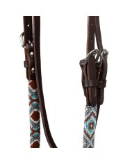 DIAMONDS BEADED OILED WESTERN BRIDLE