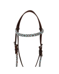 DIAMONDS BEADED OILED WESTERN BRIDLE